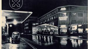 Die Schwabengarage Ende der 1940er Jahre Foto: Muse-O