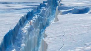 Pine-Island-Gletscher: An einem Gletscher in der Westantarktis ist einem Forscher zufolge ein mehr als 265 Quadratkilometer großer Eisberg abgebrochen. Foto: Nasa
