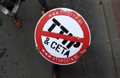 Gegen die Freihandelsabkommen TTIP und Ceta hat sich international Widerstand formiert. Foto: AFP