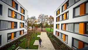 Das neue Studierendenwohnheim an der Egilolfstraße in Hohenheim Foto:  