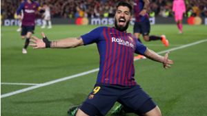 Suarez 2019 im Halbfinalspiel MFC Barcelona  gegen den FC Liverpool. Foto: dpa/Nick Potts
