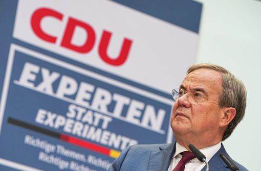 Armin Laschet, Kanzlerkandidat der Union, hat am Freitag seine Sicherheitsagenda vorgestellt. Foto: dpa/Michael Kappeler