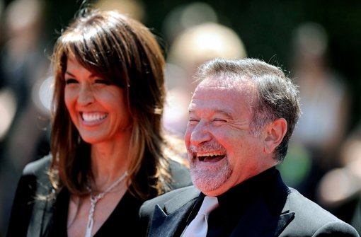 Robin Williams und seine dritte Ehefrau Susan Schneider im August 2010. Foto: dpa