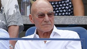 Der britische Schauspieler Patrick Stewart, bekannt als Professor X in den X-Men-Filmen und Star Treks Captain Picard, hat die Tennis-Sensation der diesjährigen US Open miterlebt, als ... Foto: dpa