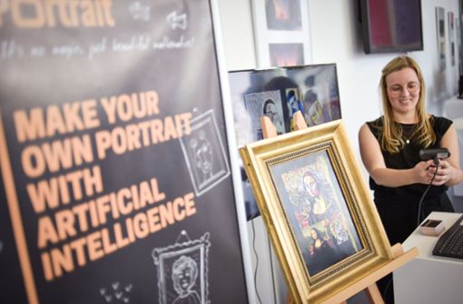 Mona Lisa dank Algorithmus im Stil von Picasso oder Roy Lichtenstein – „alles Mathematik“, sagt die Studentin Ute Orner-Klaiber. Foto: Lg/Max Kovalenko
