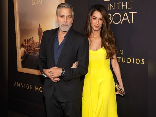 George und Amal Clooney bei der Premiere seines neuen Films The Boys In The Boat. Foto: imago/MediaPunch