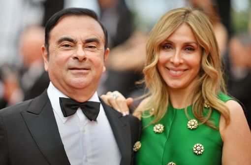 Carlos Ghosn und seine Ehefrau Carole Foto: AFP/Loic Venance