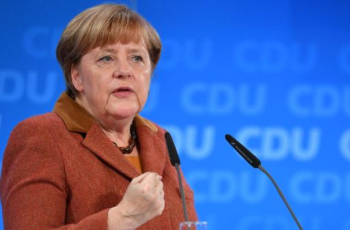 Merkel beim Treffen mit der Parteibasis in Jena. Foto: dpa