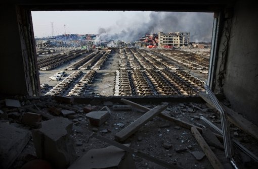 Das Ausmaß der Zerstörung in Tianjin ist groß Foto: AP