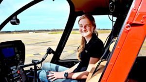 Annkatrin Büche ist mit 22 Jahren die Jüngste im Lehrgang für Berufshubschrauberpiloten. Foto: Benjamin Fischer