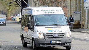 Während der Testphase soll der jetzt noch dort in Diensten stehende Freiberger Bürgerbus zum Einsatz kommen. Foto: Werner Kuhnle