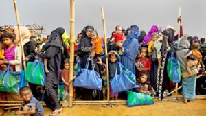 Flüchtlinge nahe der Stadt Cox’s Bazar:  Dort Foto: AP