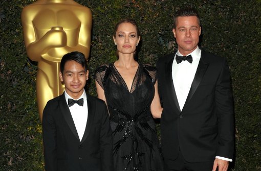 Bei den Missbrauchsvorwürfen gegen Brad Pitt geht es um den Sohn des Ex-Paares Jolie-Pitt Maddox (links). Dieses Fotos stammt aus dem 2013. Foto: AP