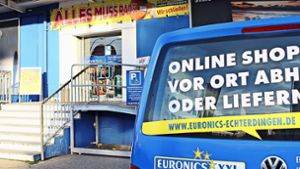 Euronics in Echterdingen schließt. Die Konkurrenz durch andere Elektrofachmärkte und das Internet ist groß, heißt es aus dem Unternehmen. Foto: Caroline Holowiecki