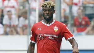 Drei-Millionen-Einkauf Jérôme Onguéné ist bislang ohne Pflichtspieleinsatz für die Profis des VfB Stuttgart. Foto: Baumann