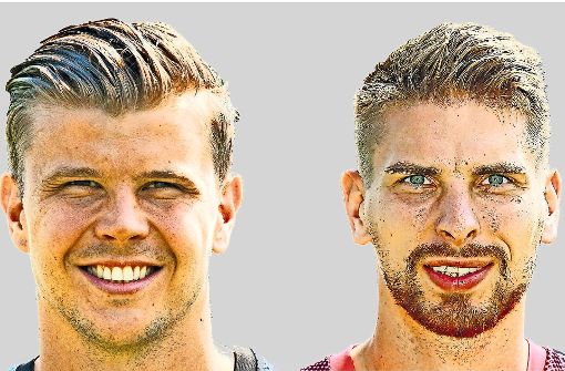 Rivalen im Rennen um den Stammplatz: Die VfB-Torhüter Mitch Langerak (links) und Ron-Robert Zieler. Foto: AFP, Baumann