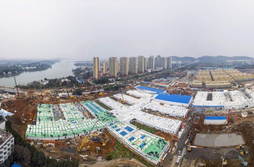 Nur zehn Tage haben die Bauarbeiten in Wuhan gedauert. Foto: dpa/Uncredited