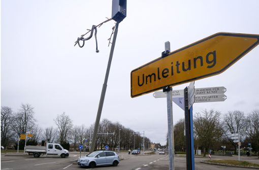 Wird bald Ludwigsburgs wichtigste Baustelle: die Sternkreuzung mit der Schlangenskulptur. Foto: Simon Granville