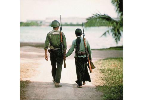 Für  Bilder  abseits des Kriegsgeschehens ist der Chemnitzer Fotograf Thomas Billhardt bekannt geworden. Dieses Foto stammt aus Vietnam 1968. Foto: Thomas Billhardt