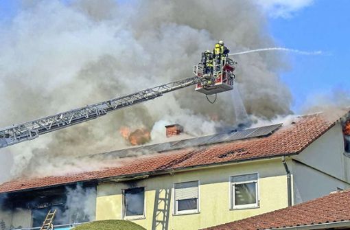Das Feuer in dem Haus in Lahr-Burgheim war am frühen Nachmittag des Ostersonntags ausgebrochen. Foto: Einsatz-Report 24