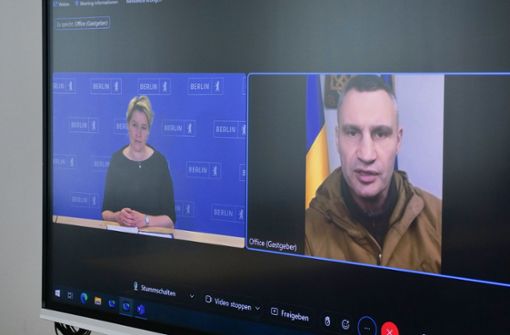 Das Videotelefonat zwischen Franziska Giffey und dem  vermeintlichen Vitali Klitschko wurde im Juni vorzeitig abgebrochen. Foto: dpa