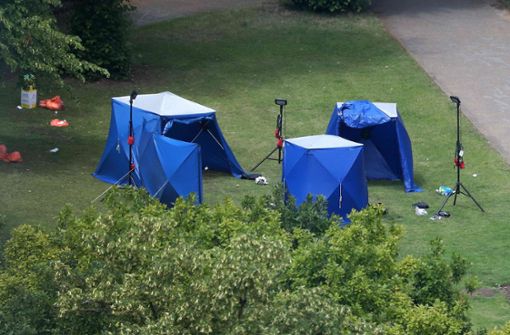 Der Tatort liegt in einem Park in Reading. Foto: AFP