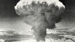 Kilometerweit ragte der Atompilz in Nagasaki am 9. August in die Luft. Foto: AP