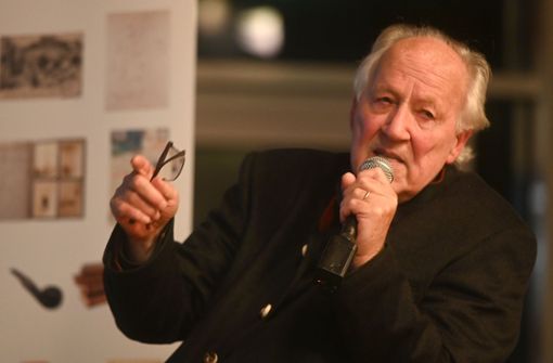 „Gott gegen alle“: Werner Herzog hat seine Memoiren nach Marbach mitgebracht. Foto: Werner Kuhnle
