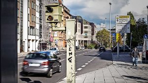 Einer von vier Ampelblitzern steht an der Hauptstätter Straße. Foto: Lichtgut/Max Kovalenko
