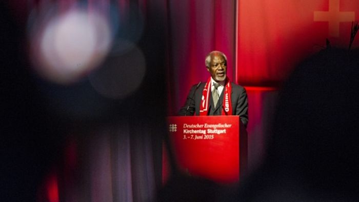 Kofi Annan redet leise, doch er wird gehört