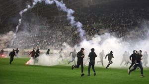 Im Poljud-Stadion von Hajduk Split kam es zu schweren Krawallen. Foto: IMAGO/PIXSELL