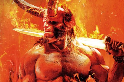 Flammendes Haupt, flammendes Schwert:  Hellboy ist ein   Apokalyptiker Foto: Verleih