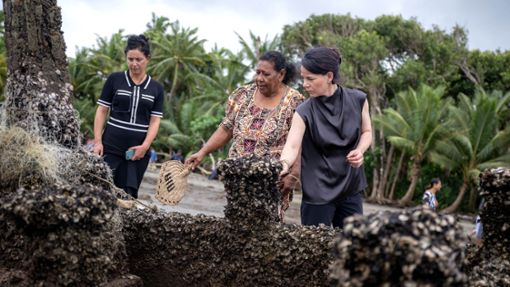 Im Mittelpunkt der einwöchigen Reise von Außenministerin Baerbock nach Australien, Neuseeland und Fidschi stehen die Sicherheitspolitik und der Klimaschutz. Foto: Sina Schuldt/dpa