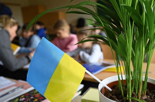 Viele Kinder aus der Ukraine werden  nun auch hierzulande unterrichtet. Foto: dpa/Robert Michael