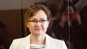 Lilia Tschanyschewa steht während einer Anhörung im Juni 2023 in einem Gerichtssaal des Kirowski Bezirksgerichts. Foto: -/AP/dpa