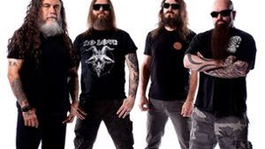 Slayer 2018 (v.l.): Tom Araya, Gary Holt, Paul Bostaph und Kerry King Foto: Label