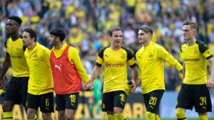 Auch Mario Götze (Mitte) traf für Borussia Dortmund gegen Alemannia Aachen. Foto: dpa