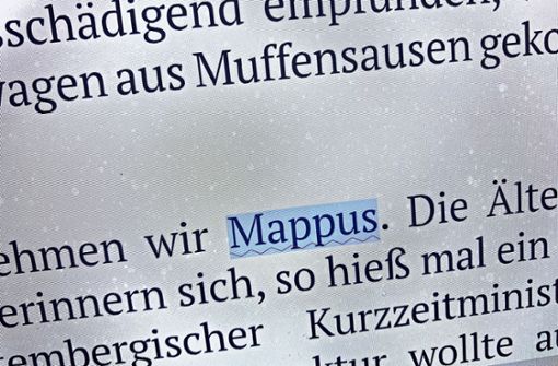Das  aktuelle Rechtschreibprogramm schlägt „Kappus“ oder „Pappus“ vor. Foto: KNITZ/Decksmann