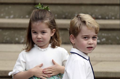 Prinz George mit seiner Schwester Charlotte im Jahr 2018 Foto: dpa/Steve Parsons