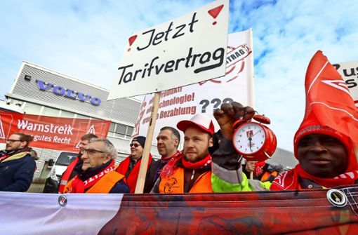In Münchingen kämpfen Kfz-Beschäftigte für einen Tarifvertrag. Foto: factum/Granville