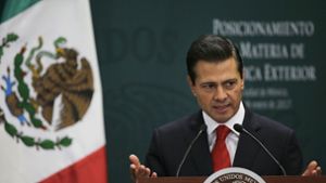 Ausgeladen: US-Präsident Trump droht das Treffen mit mexikanischen Staatschef Peña Nieto abzusagen, falls Mexico es weiterhin ablehnt, den Mauberbau zu finanzieren. Foto: AP