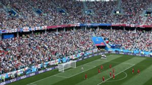 Während die Engländer jubelten, wollten die Spieler aus Panama bei der WM 2018 den Anstoß ausführen. Foto: Getty Images Europe