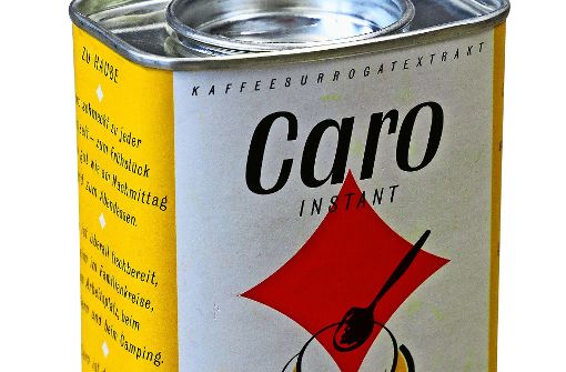 „Voll-löslich und kerngesund“: In den 50er Jahren ähnelte der Caro-Behälter noch einer Öldose. Foto: factum/Granville