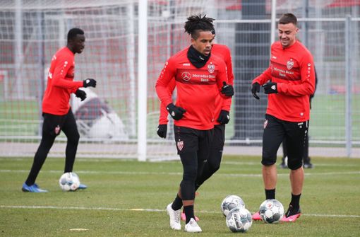 Die VfB-Profis dürfen nun wieder das Training in Kleingruppen aufnehmen (Archivbild). Foto: Pressefoto Baumann/Alexander Keppler