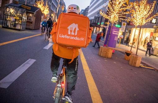 Durchschnittlich gut 14 Euro in der Stunde verdienen die Lieferando-„Rider“. Foto: dpa/Michael Kappeler
