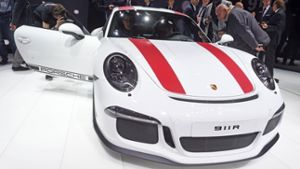 Porsche zeigt den Porsche 911 R. Mehr Modelle sehen Sie in unserer Bildergalerie. Foto: dpa