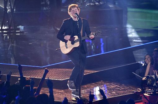 Sänger Ed Sheeran performt bei den iHeartRadio Music Awards in Inglewood (Kalifornien). Foto: AP