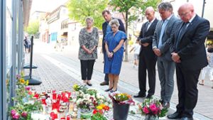 Trauer für die Verstorbene im vergangenen September in Wiesloch. Foto: dpa/Dieter Leder