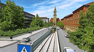 Mit einem Tunnel für die SSB-Stadtbahn will der Landrat Rainer Haas die Stuttgarter Straße in Ludwigsburg unterqueren. Foto: Landratsamt