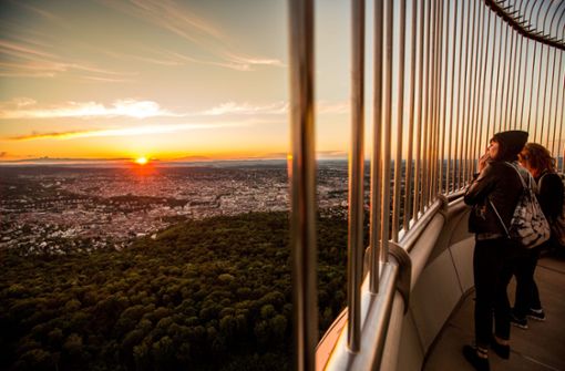 Der Blick vom Fernsehturm Stuttgarts ist nicht nur für Verliebte schön. Foto: 7aktuell.de/Adomat